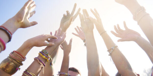 Summer music festival attracting a lot of people